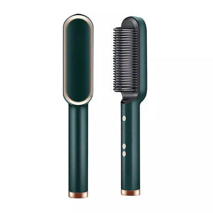 Hair Straightener Iron Brush - Straight Hair Comb 2-in-1 (Random Color) - Vogue Market